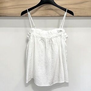 Banana Republic White Textured tank top